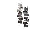 KunstLoft Extravagante Metall Wandskulptur 'Living Geometry' 108x25x15cm | Design Wanddeko XXL handgefertigt | Luxus Metallbild Wandrelief | Abstrakte Quader & Kreise in Silber | Wandb