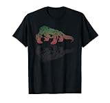 Komodo Drache Spiegelung Reptil Echse Buntes Komodowaran T-S
