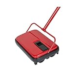 HEQIE-YONGP Intelligenter Staubsauger Teppichboden Sweeper Cleaner Hand Push Automatischer Besen for Home Office Teppiche Staubabfälle Papierreinigung mit Pinsel (Color : Red)