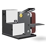 Zdcdy Elektrische Bandschleifer, Band Tellerschleifer 0-8000rpm 7-stufige Drehzahlregel Mit 10 Schleifbänder 30 X 533mm, Schleifmaschine Für Holz, Metall, Stein, Gips, Keramikfliesen,B