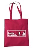 illustratedidentity Boom Roasted Tragetasche mit langen Griffen, 37,5 x 42 cm, cranberry, Einheitsgröß