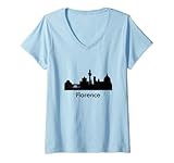 Damen Enjoy Florence Italy Novelty Graphic Tees & Cool Designs T-Shirt mit V