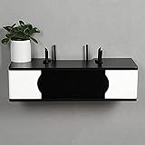 PPOIU Schwebendes TV-Regal, Hochglanz-TV-Medienkonsole für die Wandmontage, WLAN-Router Set-Top-Box Multimedia-Aufbewahrungsregal/A / 58