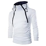 Männer mit Kapuze Herren Langarm Hoodie Hoodie mit Kapuze T-Shirt-Outwear-B