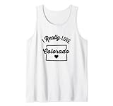 Ich liebe Colorado Vintage State Outline America wirklich Tank Top