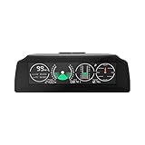 MING-MCZ Auto-Neigungsniveau Wagen GPS Head-up HUD Auto Horizontal Hangzähler Auto Geschwindigkeit Höhenlage Instrument Kompass Alarmanlage Universal Auto Höhenmesser fü