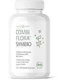 Combi Flora SymBIO - 13 Bakterienstämme mit Lactobacillus + Bio-Inulin - 180 vegane Kapseln - Verzögerte Freisetzung - H