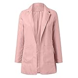 BAOFUBA Women’s Blazer Long Sleeve Suit Jacket Plain Blazer Elegant Cardigan Long-Sleeved Blazer with Lapels, Plain Slim-Fit Coat,Leisure Stand-Up Collar Business Office Suit Jack