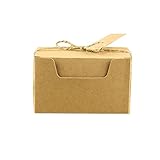 Niaciswe Geschenkbox Kraftpapier 50 Stuck Kraftpapier Box Pappschachtel Geschenkschachteln Faltschachtel Kleine Geschenk Box Braune Geschenkkarton fur Geburtstag Taufe Hochzeit Adventsk