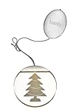 KRINNER Lumix LED Deco Light Tannenbaum inkl. Batterien Acrylglas Warmweiß Weihnachtsdekoration Christbaum Fenster 10cm 76104