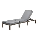 SVITA Peach Gartenliege Sonnenliege Relaxliege Polsterauflage Klappbar Polyrattan B