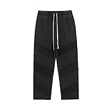 Herrenmode Freizeithosen Retro Old Stitching Fashion Lose Hosen mit weitem Bein Retro Freizeithosen L