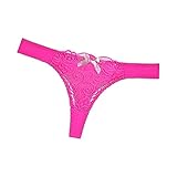 Zhiyao Damen Spitze Tanga Strings Dessous Baumwolle Unterwäsche Unterhosen Soft Panties Hipster Niedrige Taillen Frauen Bikini Slip