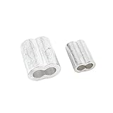 PUJUFANG-PHONE CASE 5-10. 0pcs. Aluminium Crimp Loop-Hülsenclips mit Aderrelsen/Löchern, for M1-12-Seile Drahtseilhülsen, Aluminium-Seilhülse, Pressklemme (Size : M3 50pcs)