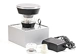 Elektrischer Shisha Kopf, Vaporizer, universell einsetzbar (Digital- Anzeige, inkl. 2 Flüssigkeitstank mit Atomizer und Ladegerät) (White)