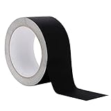 Belle Vous Textil Gewebeband Schwarz für Buchreparatur 5cm x 13,6m Premium Textilklebeband Schwarz zum Binden & Versiegeln von Büchern - Hochleistungs Säurefreies Bastelband - Gaffer Tape Schwarz M