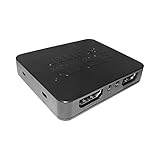 4K HDMI Splitter 1 In 2 Out für Dual Monitore 1x2 HDMI Splitter 1 auf 2 Verstärker für 4K @ 30HZ Full HD 1080P 3D DVD TV HDTV Player, Schwarz , S