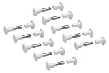 Metafranc Verbindungsschrauben 34 - 41 mm - M6 Gewinde - weiß - 10 Stück im Set - Ideal zum Verbinden von Möbelstücken / Möbelverbinder / Schrankverbinder / Möbelschraube / 361756