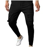 Herren Jogginghose Sporthose Baumwolle Fitness Slim Fit Hose Freizeithose Joggers Streetwear Herren Jogginghose Trainingshose Sporthose Fitness Style Hose Joggers Streetw