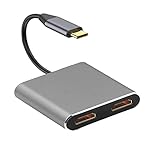 SXYLTNX USB Typ C Laptop Dockingstation Dual HDMI Dual Screen Display USB 3.0 Hub Adapter Dock