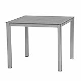 MWH 879737 Elements Tisch, silber/grau, 90 x 90 x 74