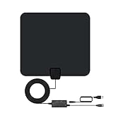 CNSTZX TV Antenne, Zimmerantenne DVBT2 Mit Verstärker, HDTV Zimmer Antenne mit Intelligentem Signalverstärker, DVB-T2/DVB-T Antenne, unterstützt 4K/ 1080P HD Wohnmobil Fernsehantenne, Mit 5m Kab
