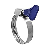 Schlauchschellen mit Griff Schellen Bandbreite 12mm V4A Edelstahl Schneckengewinde DIN 3017 Ringschelle Rohrschelle, Spannbereich:50-70mm | 5 Stk