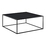 [en.casa] Couchtisch 38cm x 85cm x 85cm Beistelltisch Wohnzimmertisch Metall Schw