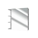 Vicco Spiegelschrank Fynn 62 cm Beton-Grau - Spiegel Hängespiegel Badspieg
