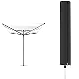 Gpoty Wäschespinne Schutzhülle 210D Oxford-Tuch Abdeckung Wäschespinne mit Reißverschluss Kordelzug 160x30cm Schutzhülle für Wäschespinne UV-Schutz, Reißfeste & W