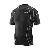 Technisches Herren-Shirt für Herren, winddicht, warm, kurzärmlig, Schwarz, T-Shirt Race 3 XTECH hergestellt in I