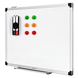 Amazon Basics Magnetisches Whiteboard mit Stiftablage und Aluminiumleisten, trocken abwischbar, 60 cm x 45 cm (B x H)