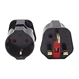 TGRTY Weltweiter Universal-Netzadapter EU Euro 2 Pin bis UK 3. Pin-Stecker AC. Universal Adapter Reisekonverter Europäischen 25 0V 16A. Reise-Adapter Reisestecker für internationales N