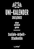 Studienplaner / Studienkalender / Uni-Kalender 2021 / 2022 für Soziale-Arbeit-Studenten / Soziale-Arbeit-Studentin: Semester-Planer / Studenten-Kalender von Oktober 2021 bis Oktober 2022