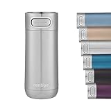 Contigo Luxe Autoseal Thermobecher, Edelstahl-Reisebecher, Isolierflasche, auslaufsicherer Becher, spülmaschinenfest, Kaffeebecher mit Easy-Clean-Deckel BPA-frei; Stainless Steel, 470