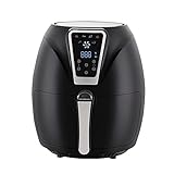 BluMill Air Fryer, Kleine 3L Heißluftfritteuse, LED Touchscreen Steuerung, 6 Vorprogrammierte Programme und Timer Funk