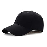 Tybiky Unisex Kappe Outdoor Baseball Cap Damen Sonnenhut Verstellbar Mützen Erwachsenen Mütze Casual Baseballmütze Atmungsaktiv und bequem Hip Hop Flat Hüte Herren Baseballkappe (schwarz)