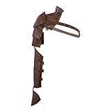 inlzdz Herren Damen Punk Gothic PU Leder Schultergurt Armstulpen Schulterschutz Rüstungen Panzer Bandage Gurt Schulterpolster Cosplay Zubehör Braun A One S