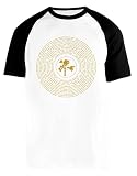 Josua Baum Alt Vinyl Männer Frauen Unisex Baseball T-Shirt Weiß Schwarze Kurz Ärmel Rundhals Men Women White Round Neck XL