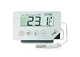 TFA Dostmann LT-102 Profi-Digitalthermometer, mit Kabelfühler, wasserdicht IP65,L 87 x B 17 (29) x H 52 (57)