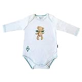 Ewers Werder Bremen Baby Body Langarm-Body Weiss mit Motiv für Mädchen und Jungen 100% Baumw
