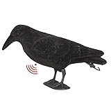 fllyiingu Schwarz Rabe, Taubenabwehr und Taubenschreck aus Kunststoff, Vogelabwehr, natürliche Schädlingsbekämpfung, Schutz vor lästigen Vög