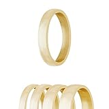 Ring - Edelstahl - 4 Breiten - Matt - Gold [35.] - Breite: 4mm - Ringgröße: 60