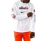 Nike Mens M NSW Tee LS Swoosh by AIR GX Sweatshirt, White, L