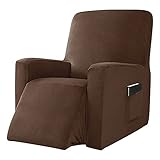 ZZASD Samt Plüsch 1 Stück Stuhlabdeckung, Schaukelstuhl deckt Sofa Couch Couchs, Stretch-Sofa-Cover für 1 Kissen Couch-Couch,B