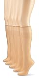 Nur Die Damen Kniestrümpfe 626969/5er Pack Knie Seidenfein,5er Pack 15 DEN,Gr. One size, braun (amber 230)