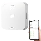 Heiman WiFi Kohlenmonoxid-Warnmelder CO-Melder inkl. CO-Konzentration,10 Jahre Sensor ,TÜV Zertifiziert nach EN 50291 weiß