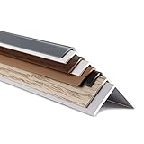 TJ Winkelleiste PVC „Graphit“ / Winkelprofil 20x10 mm/Eckschutzprofil für Kanten & Fenster/Treppenwinkel stoßfest / 2 m Kunststoff Winkelprofil L