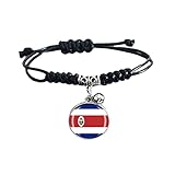 Costa Rica Flaggen-Stil, verstellbares Lederarmband, Reise-Souvenir, Geschenk, modisches Armb