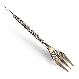 K King’z® Shisha Gabel + Lochstecher Gold 2 in 1 Set - Stilvolle Tabak Gabel aus hochwertigem Messing - Mit diesem Shisha Besteck portionieren Sie Ihren Lieblingstabak mühelos | incl. gratis eBook